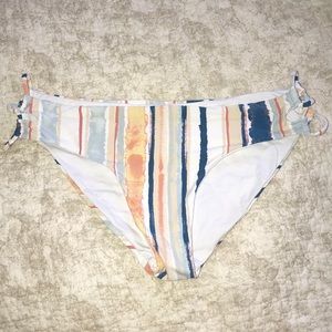 Roxy Striped Bikini Bottoms